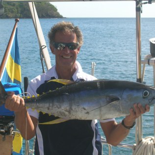 Yellowfin Tuna på ca 12 kg.